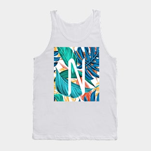 Tropical Alphabet “N” Tank Top